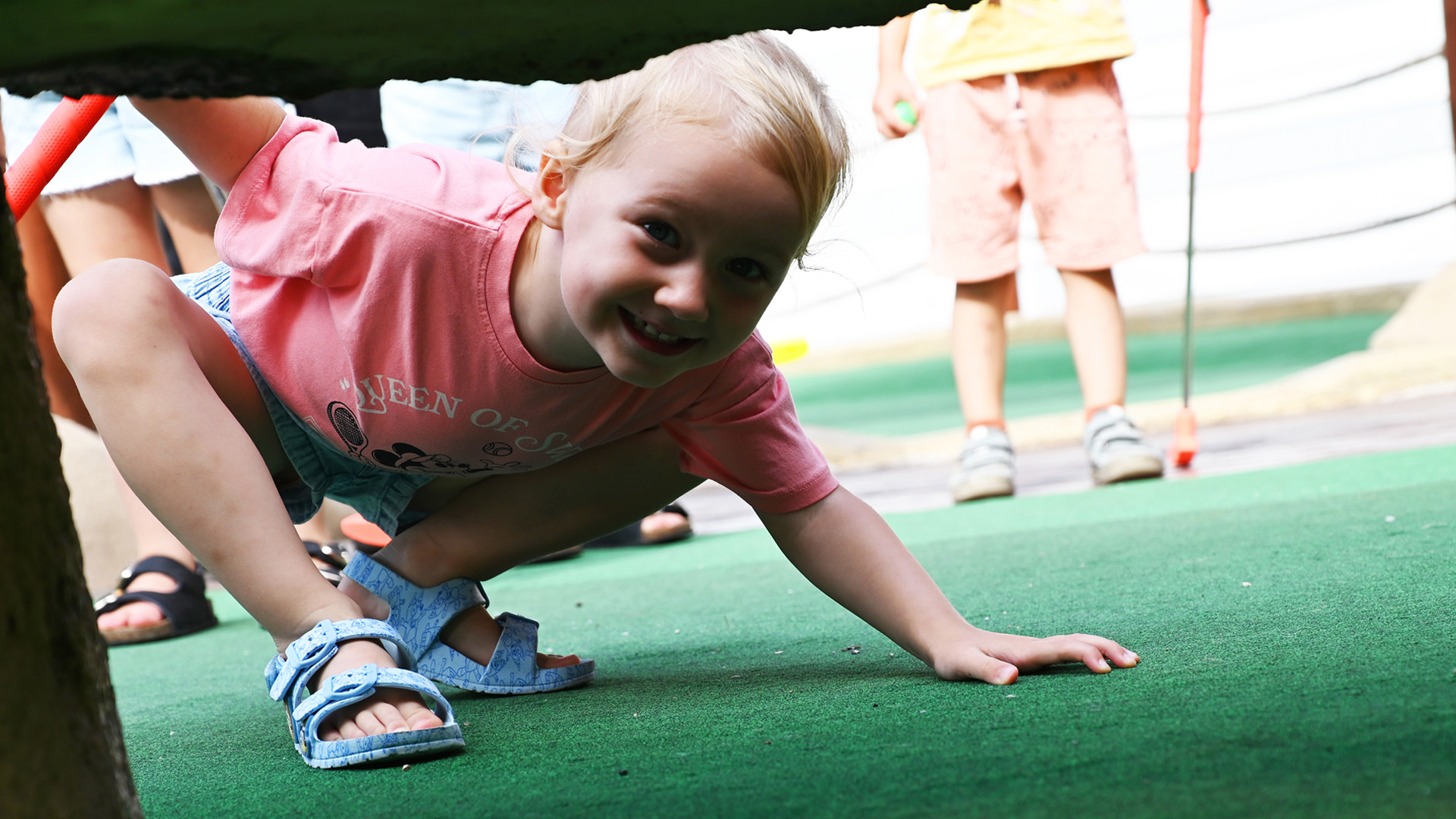 children having an adventure at hastings adventure golf